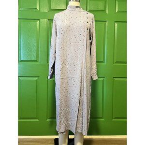 Vintage Rodier Paris 1980's Pleasted Long Raindrop Print French Size 40